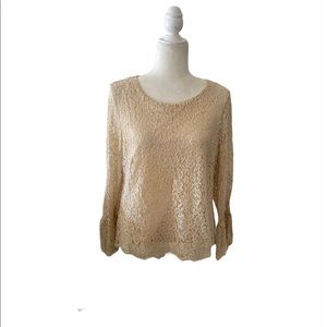 Adrienne Vittadini Lace Top Women’s Size M